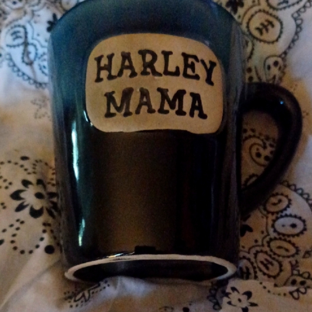 Harley Davidson Mama Blue and Black Mug